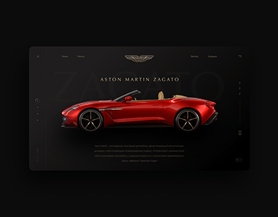 Web design Aston Martin Zagato