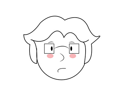 Boy with eyeglasses cute clipart