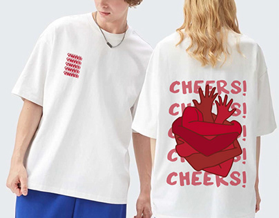 t-shirt design “CHEERS!”
