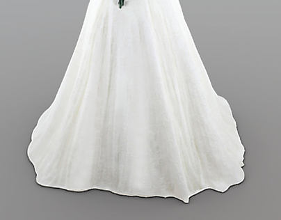 Bridal Wedding Gown in 3D