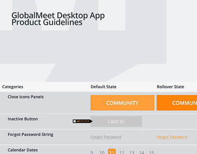 GlobalMeet Desktop App Product Guidelines