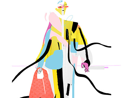 Various fashion illustrations digital drawing