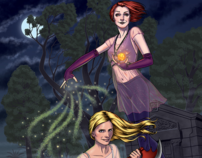 The Slayer and The Witch | Buffy and Willow Poster Art