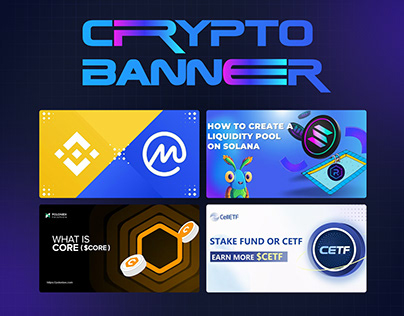 Crypto banner social media web banner design