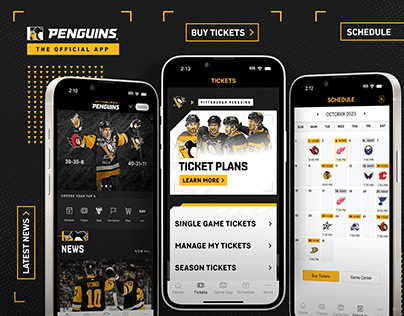 Pittsburgh Penguins App Store Screenshots