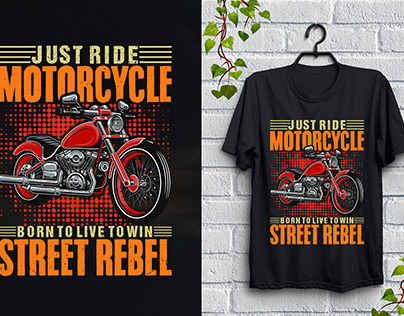 Just Ride Motorcycle T-Shirt Design,