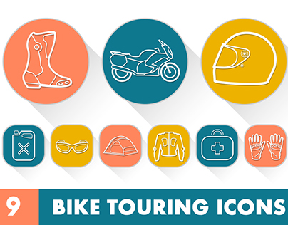 Bike touring icons (self project)