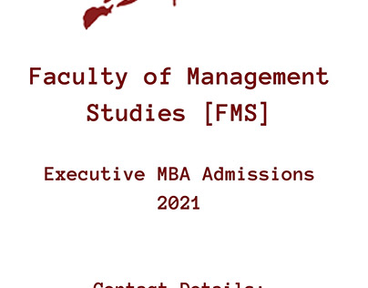 Faculty of Management Studies | Courses | Fee MBATours