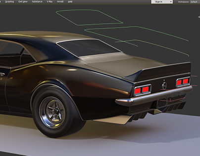 Camaro SS 1968 3D Modeling - wip -