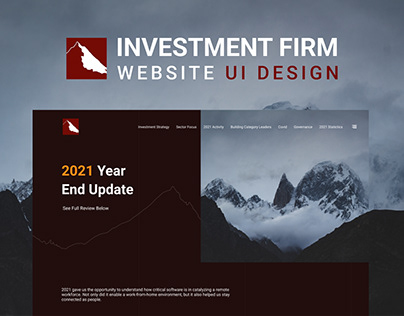 Investment Firm Website UI Redesign