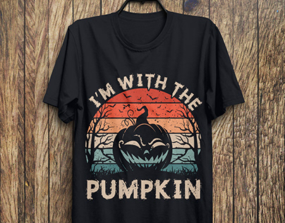 I'm With the Pumpkin T-Shirt Design,