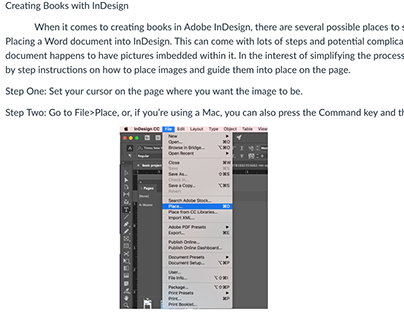 Creating Books with InDesign