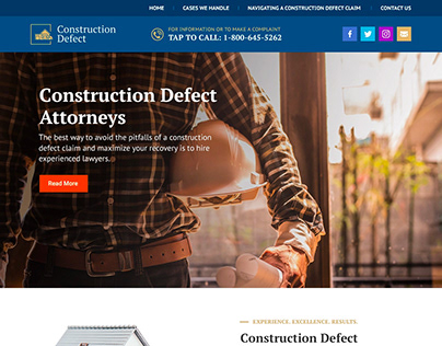 Website for Construction Defect Attorneys