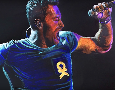 Speed Drawing Chris Martin: Inverted Color Sketch
