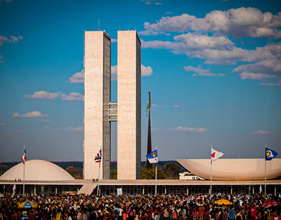 Movimento Indígena em Brasília contra o Marco Temporal