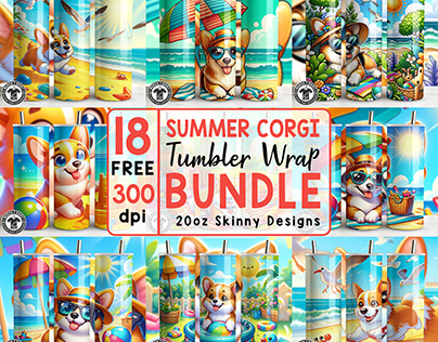 Project thumbnail - FREE FUNNY CORGI TUMBLER WRAP DESIGN