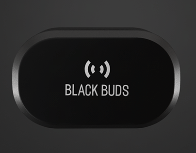 Black Buds Earphone Concept Advertisement
