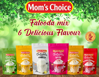 Falooda 6 Delicious Flavour Packaging Design