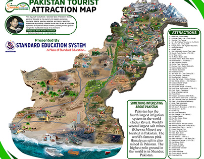 Pakistan Tourist Attraction map