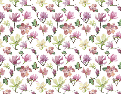 Magnolias Repeating Pattern