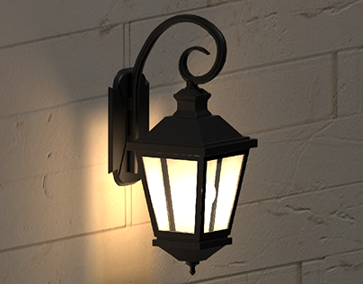hill side lamp in 3ds max