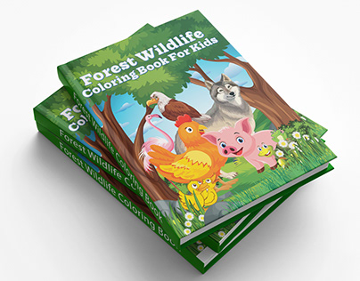 Childrens Coloring Books: Christmas Book from Cute Forest Wildlife