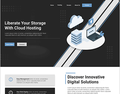Cloud Hosting UI/UX Design by Irvin Guadarrama
