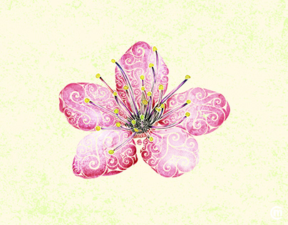 Swirly Cherry Blossom