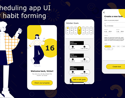 Habit forming app UI