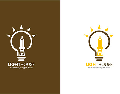 mountain tower light house logo