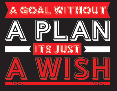 A Goal Without A Plan Is Just A Wish Typography Design