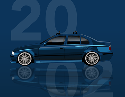 Custom BMW E39. Illustration