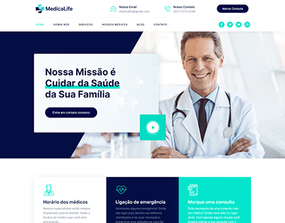 Site Institucional Clínica Médica.