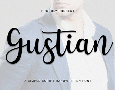 Project thumbnail - Gustian a Simple Script Handwritten Font