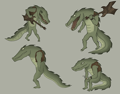 Metalhead Croc character design