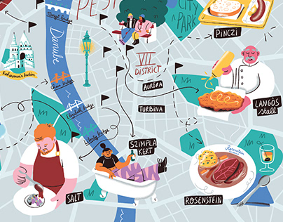 Fare Mag Budapest // illustrated map