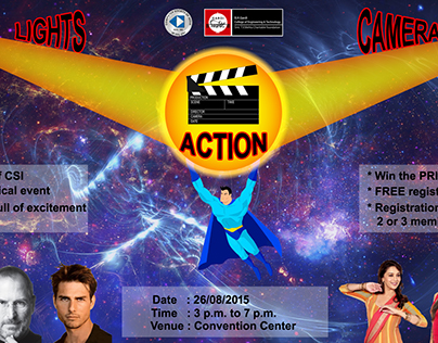 Poster for "Lights Camera Action" event