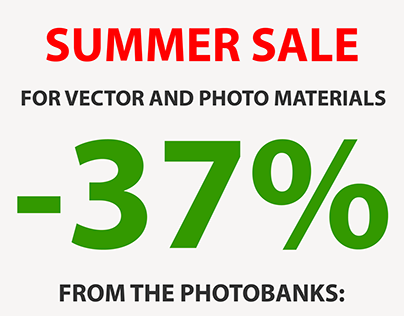 Summer sales for photo and vector materials!