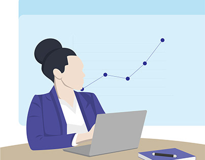 Flat illustrations for business
