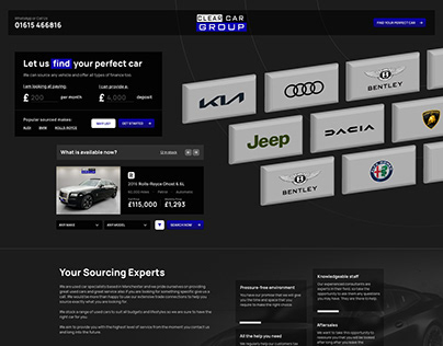 Corporate Car Sourcing Landing Page