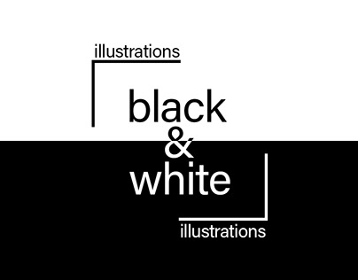 Black and White Digital Illustrations