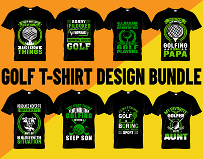 golf t-shirt design bundle