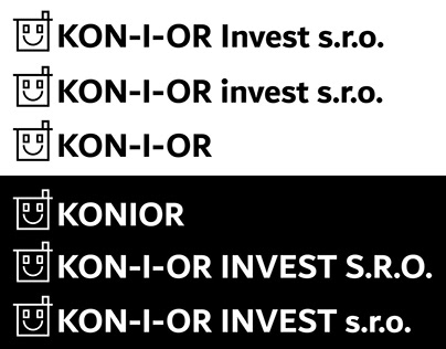 logos for a real estate company Konior Invest s.r.o.