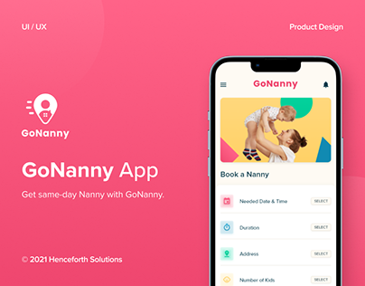 GoNanny App | Nanny Solution UI/UX Case Study