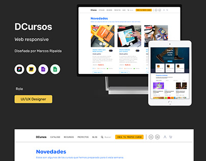 DCursos | Plataforma web de recursos de diseño