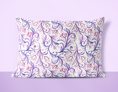 A pillow design with floral pattern