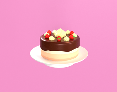 Just baked up this 3D cake in Blender! 🍰✨