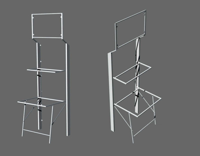 Folding furniture - A stand alone Retail Display Unit