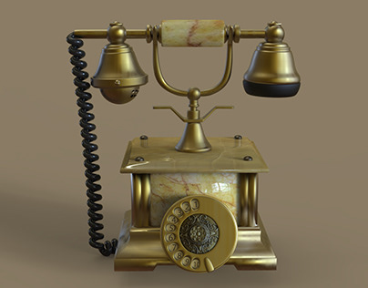 Modelado 3D - Teléfono Vintage