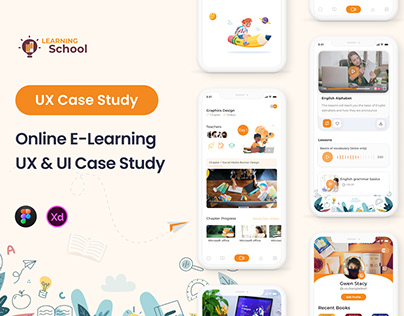 Online E-Learning Mobile App UX & UI Case Study